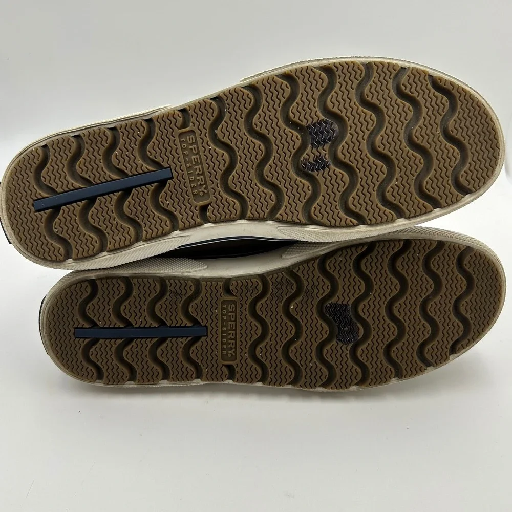 Sperry Halyard Sneaker Boots Leather Chukka Mens 12 Brown Mid Top Preppy Rugged‎